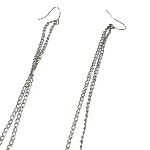 Long Feather Earrings with Ear Wire 8,5 inch drop - Picture 4 of 4